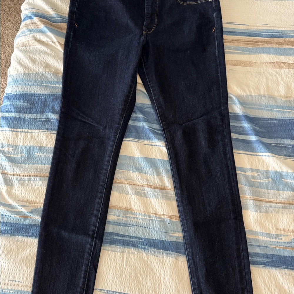 Express Women's Deep Indigo Skinny Mid Rise Jeans